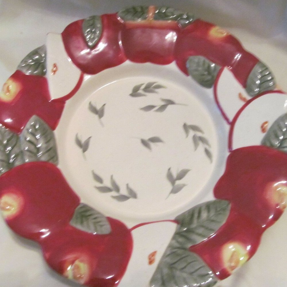 JKL Vtg Oven-To-Table Serving Plate Apples